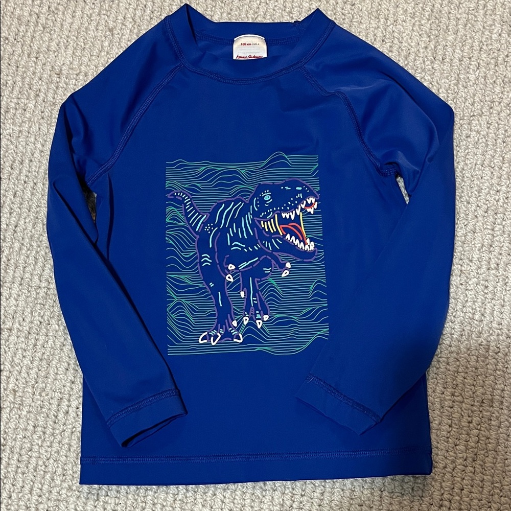 Hanna Andersson Blue Dino Rashguard
